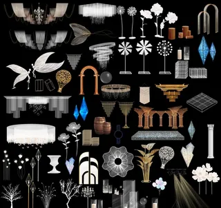 婚礼道具素材路引摆件装饰图片