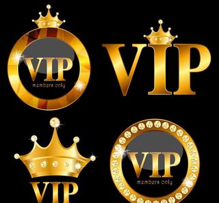 皇冠造型VIP图标矢量素材图片