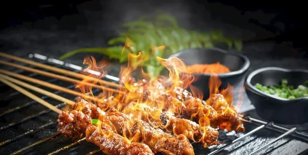 牛肉串  羊肉串图片