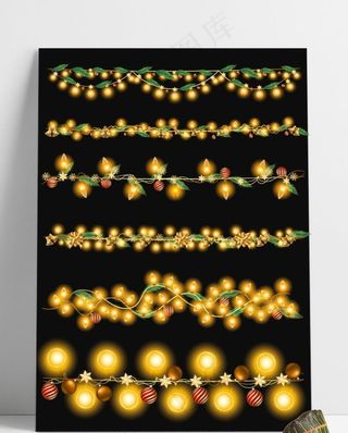 圣诞节日矢量装饰灯串图片