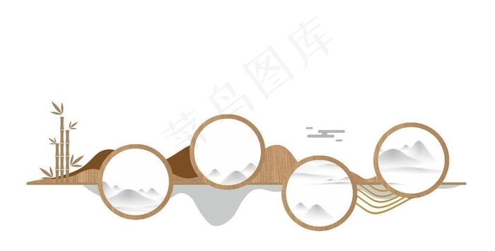 中式文化墙图片cdr矢量模版下载