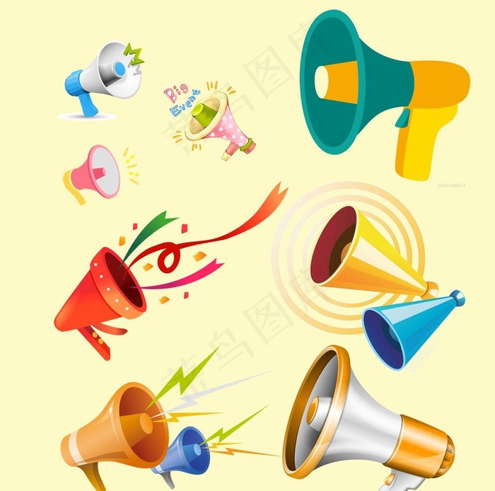 手绘喇叭图片