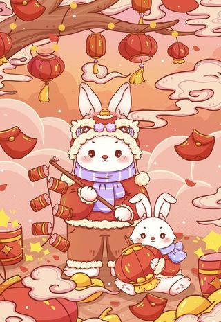 兔年插画图片