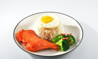 奥尔良鸡腿饭图片