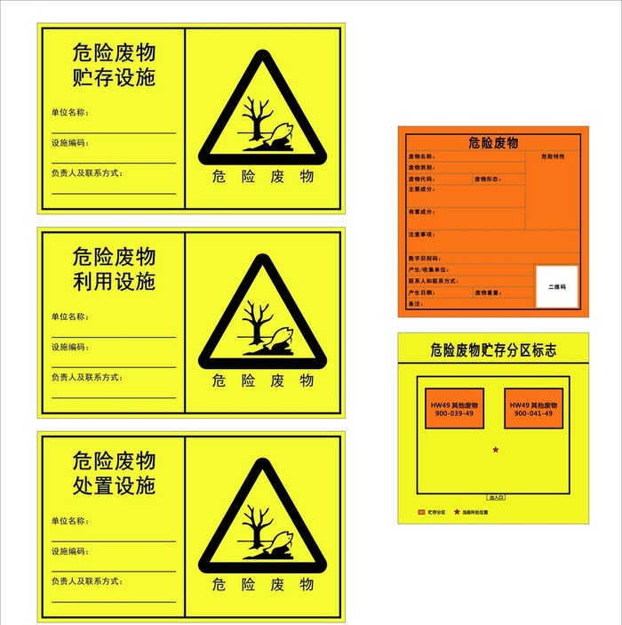 危险废物图片cdr矢量模版下载