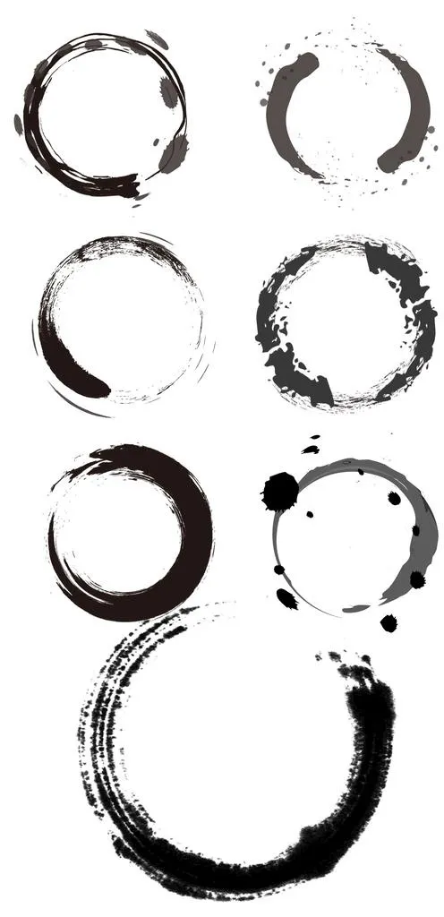 水墨圈 书法 毛笔图片(1024x1984)psd模版下载