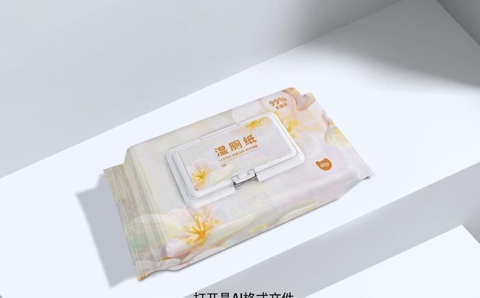 湿厕纸包装设计图片