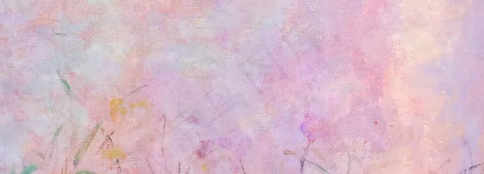 水彩抽象油画蓝色水彩花卉小清新图片