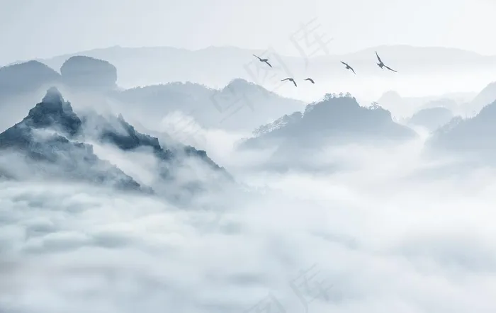 山水画背景墙装饰画图片 山水画背景墙装饰画图片
