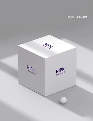 正方体纸盒3D样机图片