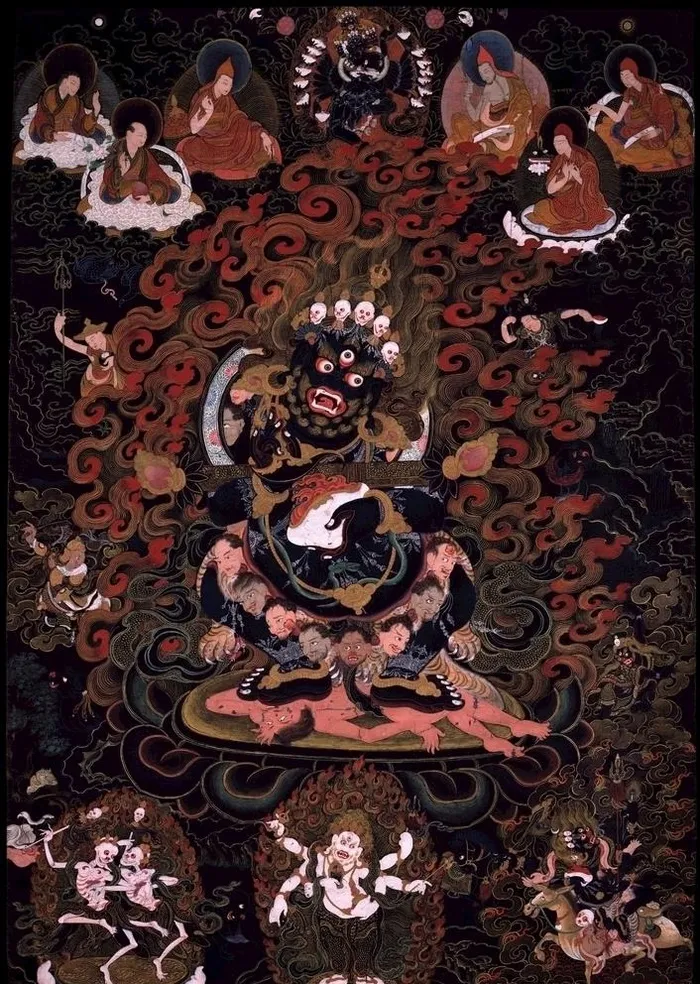 铁棒祜主玛哈嘎拉唐卡图片