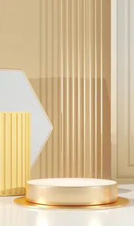 3D金色台子海报背景图片