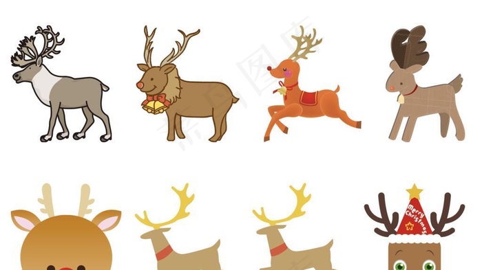 矢量小鹿麋鹿图片