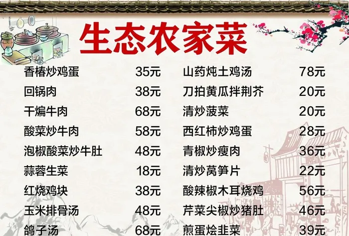 菜单图片cdr矢量模版下载