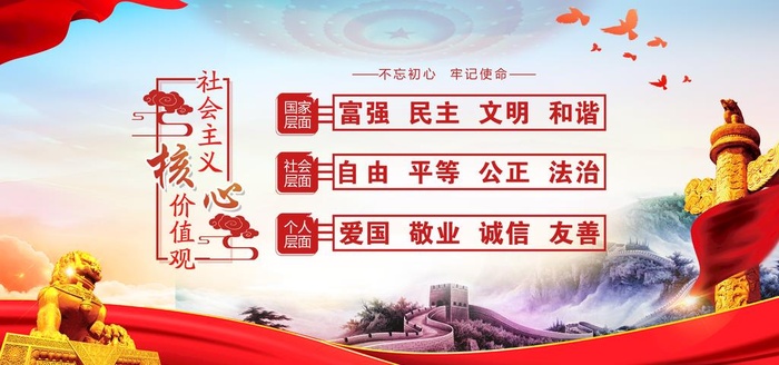 *核心,价值观,社会价值观,(3543x1772)psd模版下载