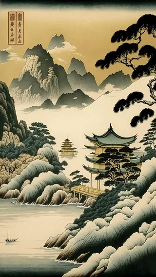 国画山水画图片