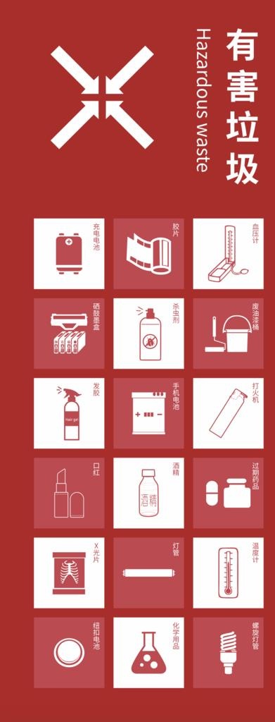 氛围布置 有害垃圾图片ai矢量模版下载