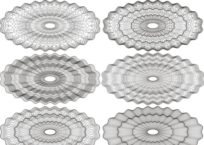 防伪线条花纹图片