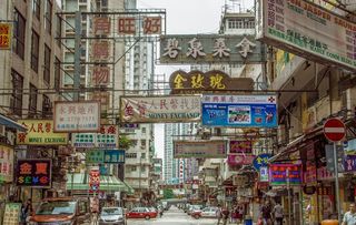 香港街景,城市建筑,城市建筑仰拍,