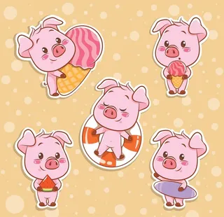卡通猪图片