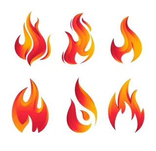 火苗简笔画 火标志logo图片