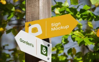 指示牌样机图片