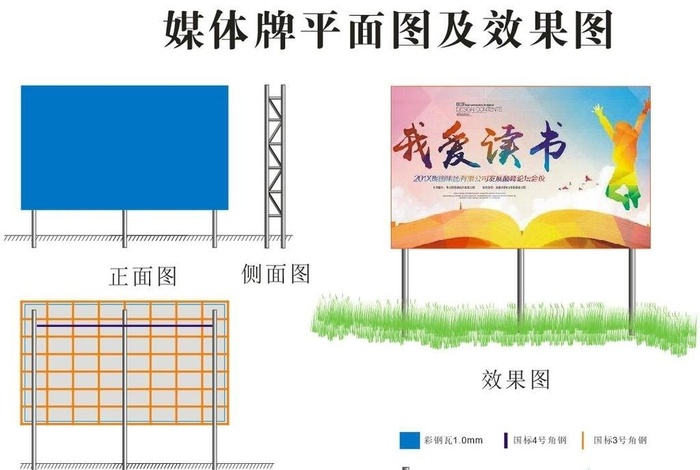 户外广告牌图片cdr矢量模版下载