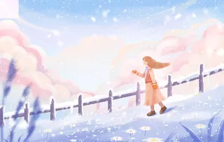 冬天下雪了图片