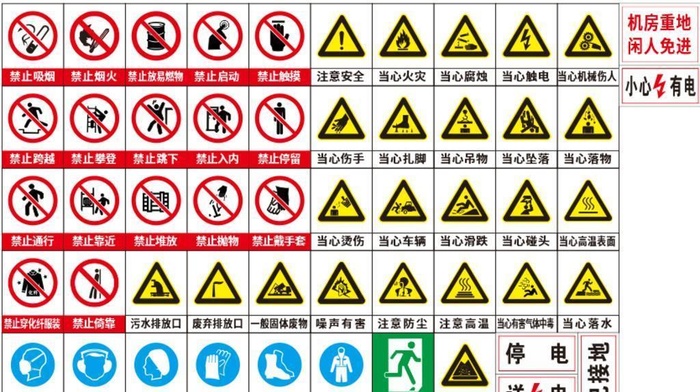 安全标识图片cdr矢量模版下载