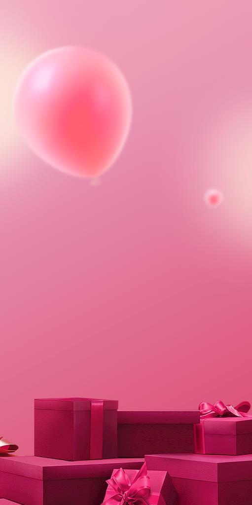 七夕,情人节,粉色,红色,气球,礼物,背景(1280x2280)psd模版下载