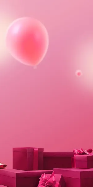 七夕,情人节,粉色,红色,气球,礼物,背景