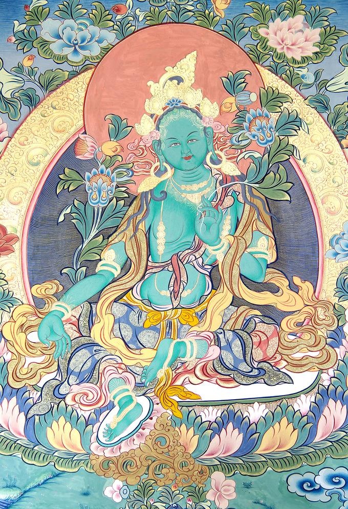 绿度母图片