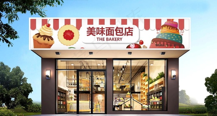 面包店门头图片