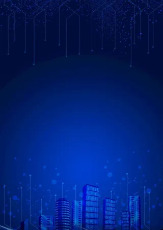 蓝色大气互联网城市科技背景图片
