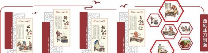 刀削面形象墙设计图片