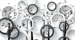 圆圈背景墙图片