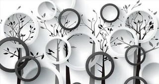 圆圈背景墙图片