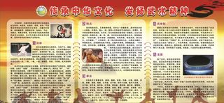 中华武术常识知识  武术展板图片