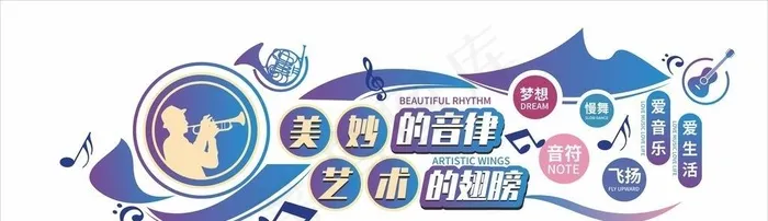 音乐背景墙 图片cdr矢量模版下载