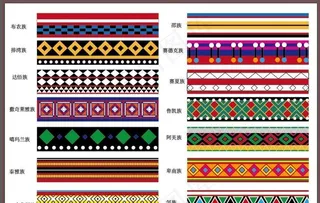 民族风花纹布纹纹理图片