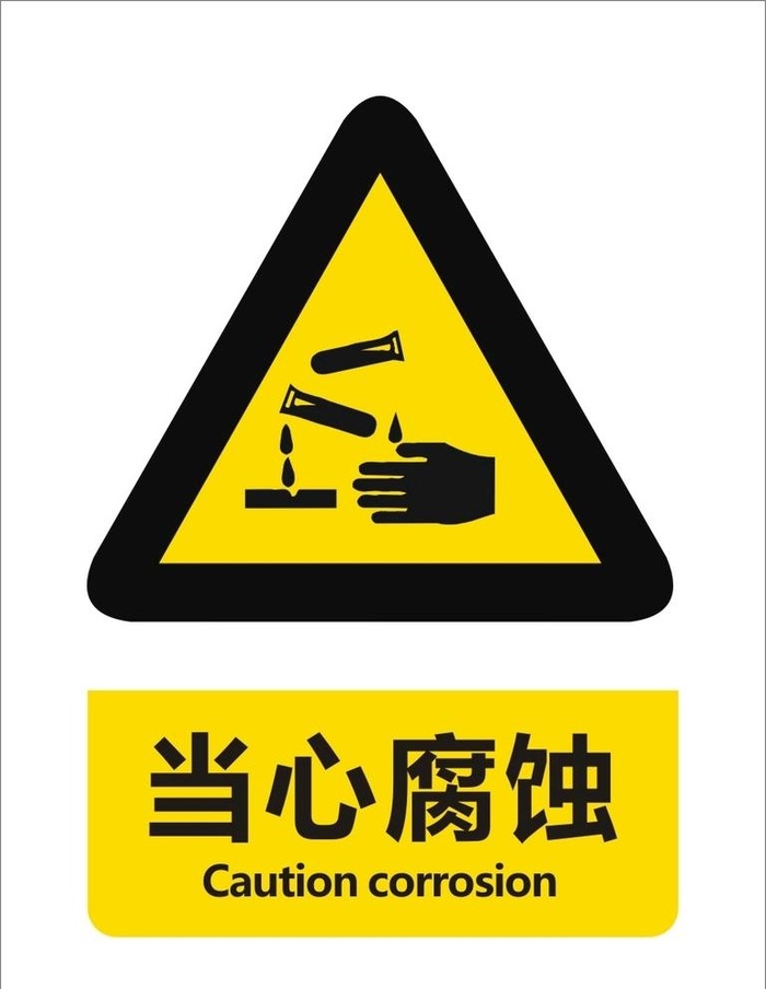 当心腐蚀图片cdr矢量模版下载