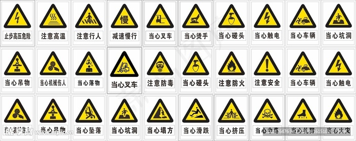 当心系列标识大全图片