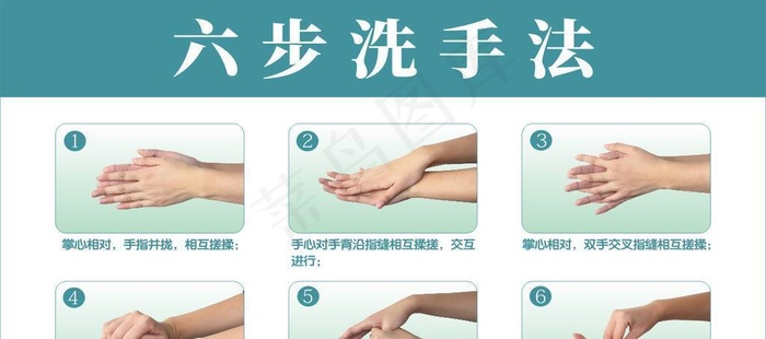 六步洗手法图片cdr矢量模版下载