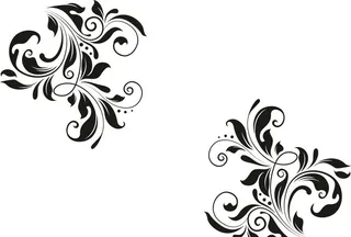 对角花矢量图图片