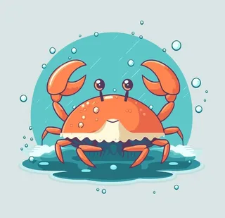 卡通螃蟹图片