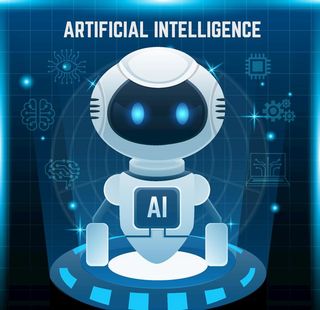 矢量卡通ai智能机器人图片