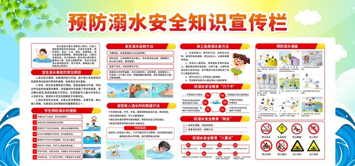 防溺水图片(6000x3000)psd模版下载