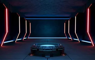 黑色科技展台海报背景图片