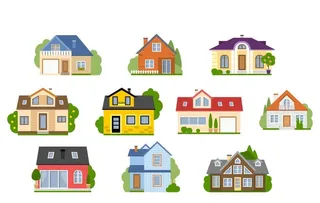 卡通房子图片