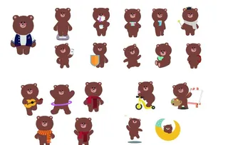 卡通熊矢量图图片